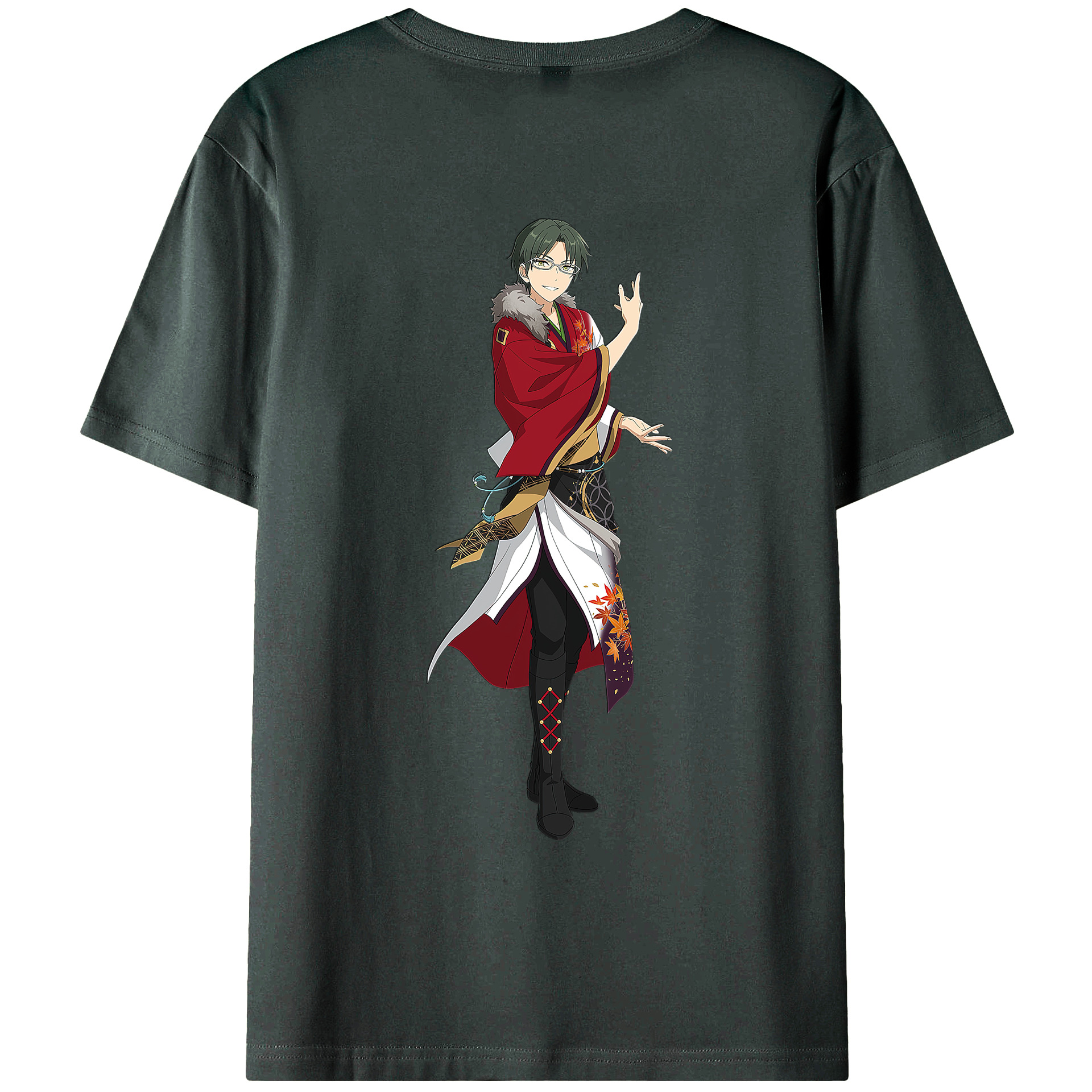 （画像用） あんさんぶるスターズ! Ensemble Stars 綿100％ メンズ半袖Tシャツ（バックプリント） 通気性